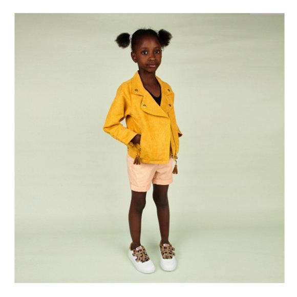 Mini Rodini Biker Jacket Yellow - Picture 5 of 5